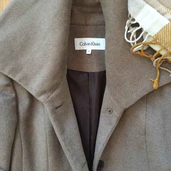 Calvin Klein Taupe coat - Picture 3 of 3